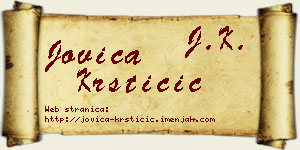Jovica Krstičić vizit kartica